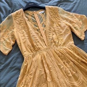 Mustard Lace Romper/Dress